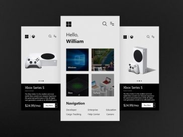 Free Microsoft Mobile Store App XD Concept