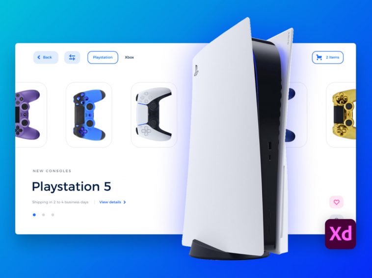 Free Playstation 5 e-Commerce Landing Page