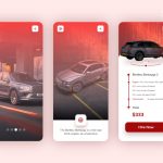 Free Premium Car Hire Mobile App XD Template