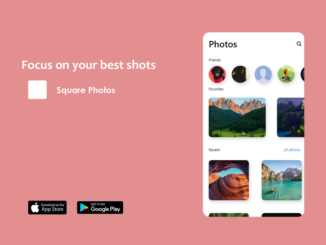 Simple Photos App XD Template