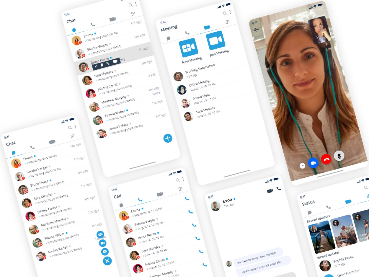 Free Calling App XD Template