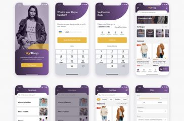 Free eCommerce App Template XD