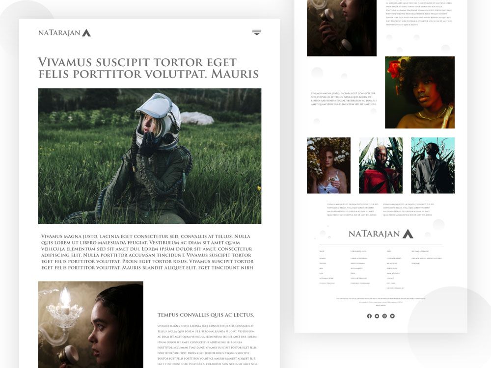Free Lifestyle Landing Page Template XD