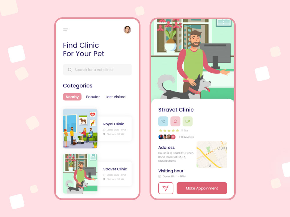 Free Pet Care Mobile App XD Template