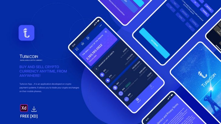 Free Crypto Xd Mobile App Template - Xd File