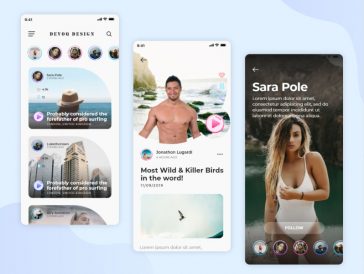 Social Media App Concept XD Template