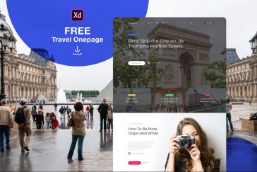 Travel Website Landing Page XD