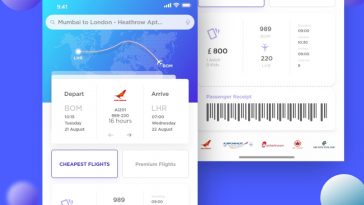 Airplane Ticket IOS App UI XD Freebies