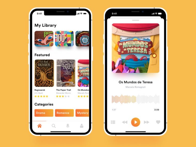 AudioBook Free XD Mobile UI Template