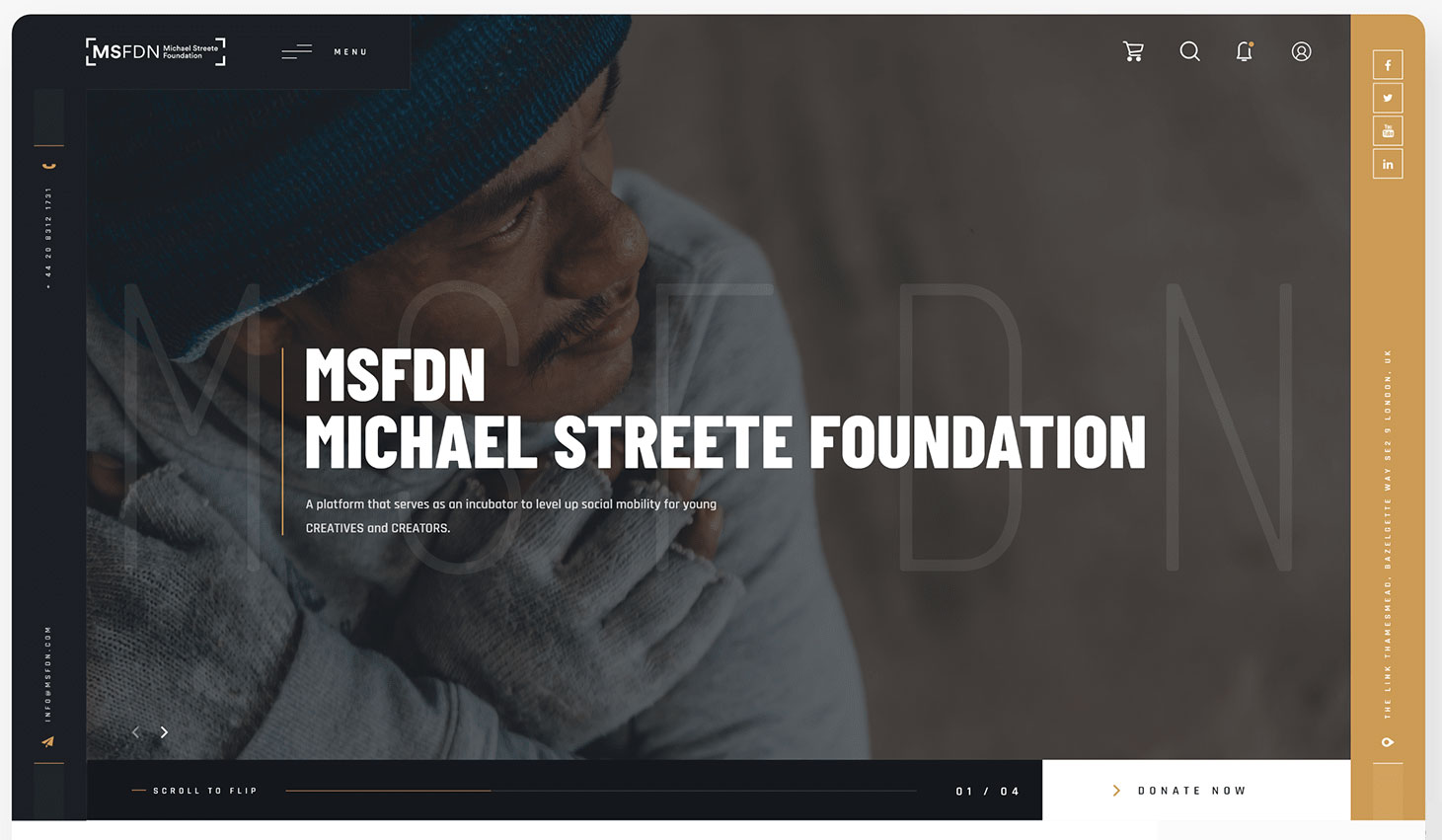 Free Charity Website XD Template