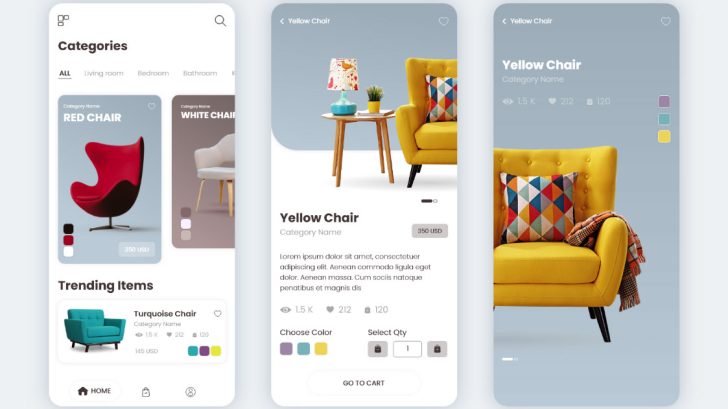 Free eCommerce UI Kit Adobe XD Templates - Xd File