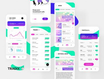 Free Tradix Trading App XD UI Kit