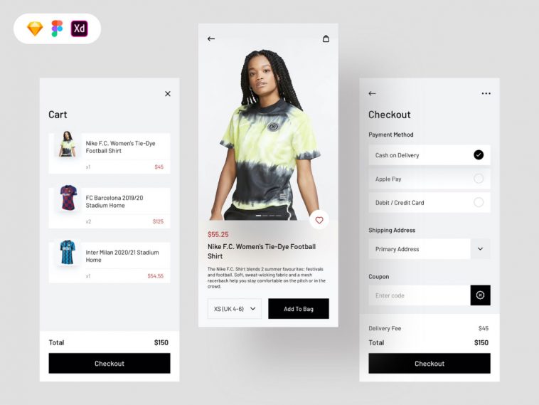 Shopping App Free UI KIts