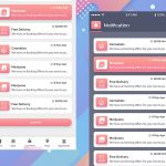 Mobile App Notifications XD Templates