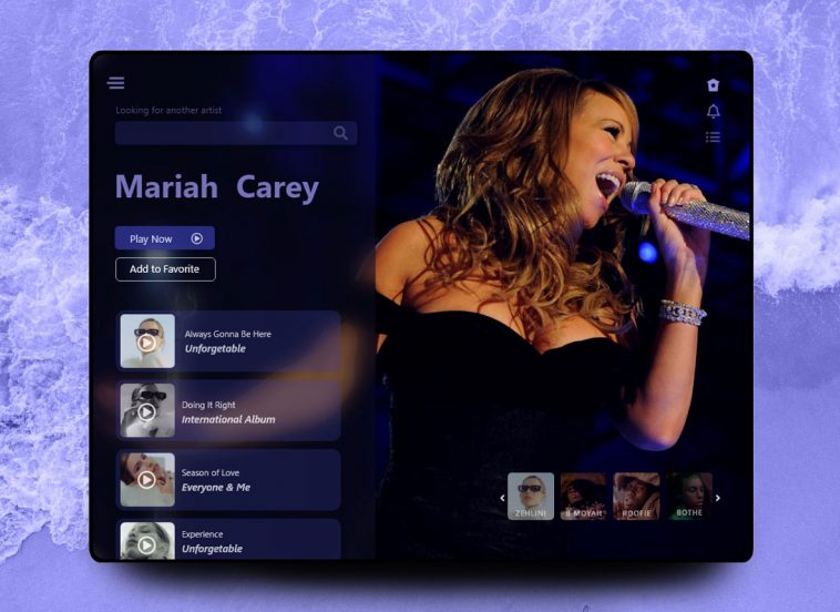 Music App XD Concept Template