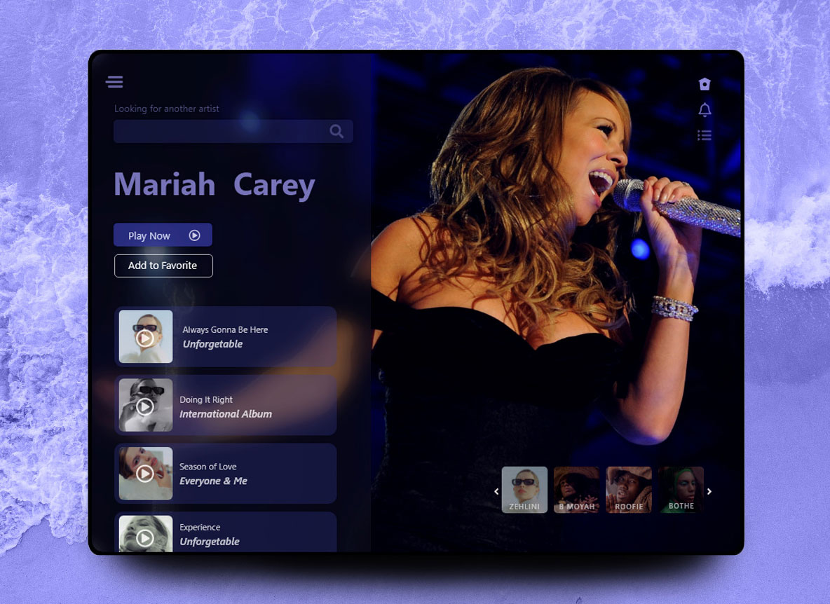 Music App XD Concept Template