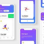 Fitness App Interaction Adobe XD Template