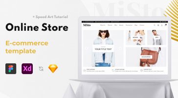 Misto eCommerce Website Template XD