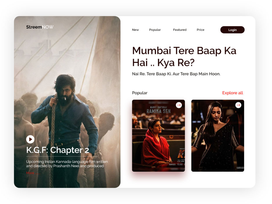Movie Streaming XD Tablet Template