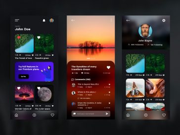 Adobe XD Photography App Template