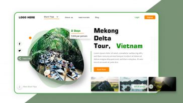 Free Vietnam Travel Adobe XD Landing Page