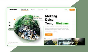 Free Vietnam Travel Adobe XD Landing Page