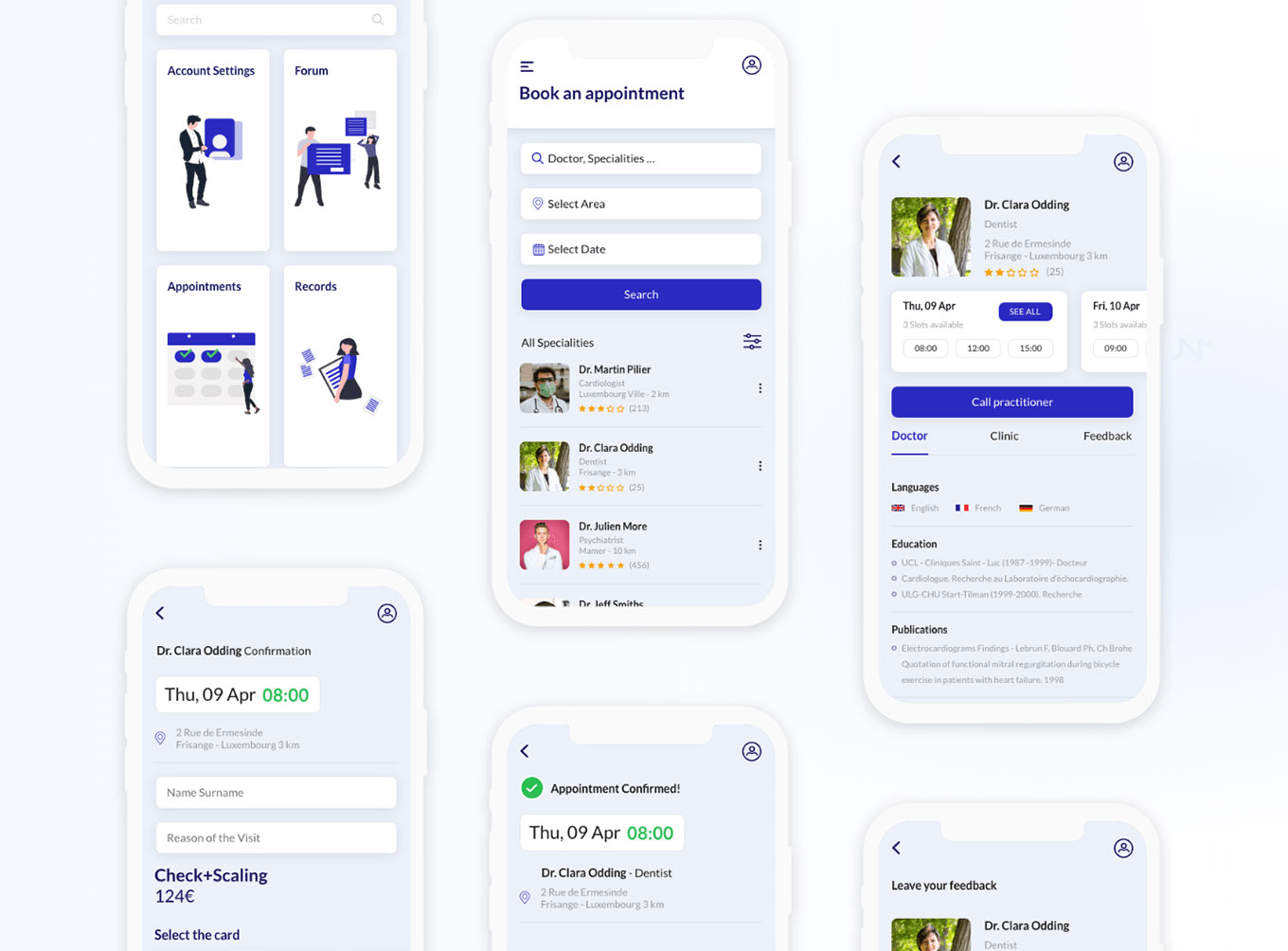 Medical App Free UI Kit For Adobe XD