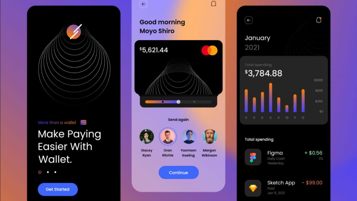 Free Adobe XD Mobile Payment And Checkout Screens Template Xd File