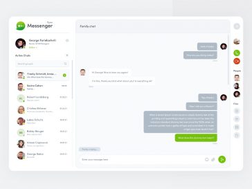 Open Messenger Chat Desktop Web App XD Template