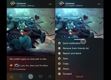 Slide-up Menu XD Animation Template