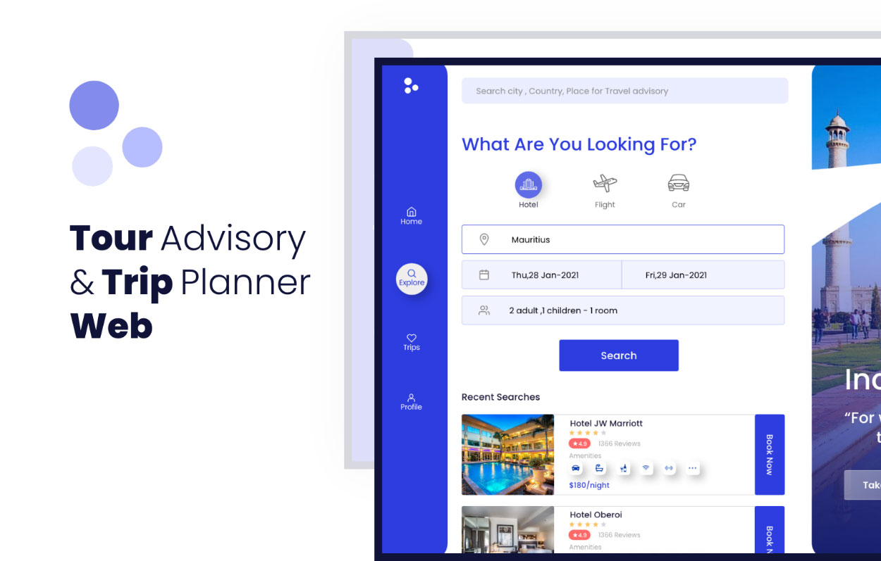Tour Advisory And Trip Planner XD Website Template