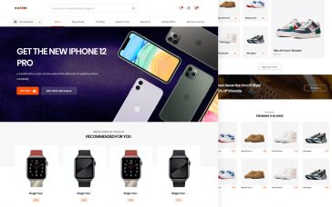 eCommerce Website UI Kit Template for XD