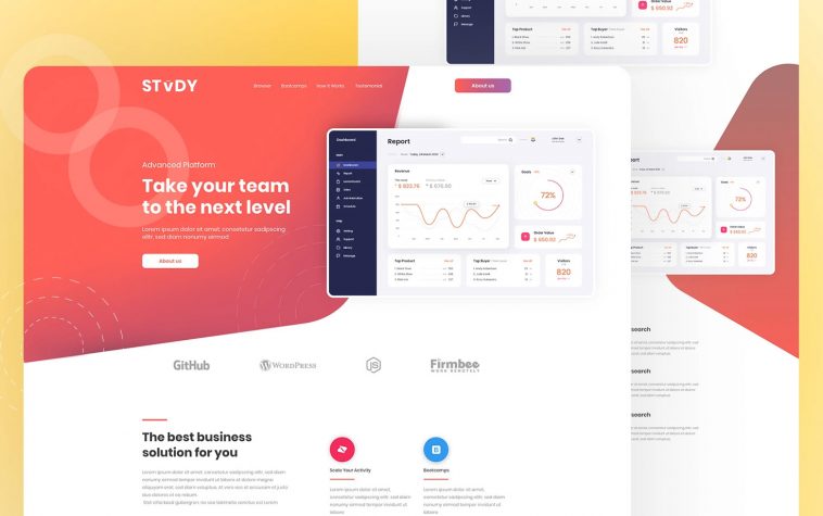 Free SaaS Landing Page XD Template