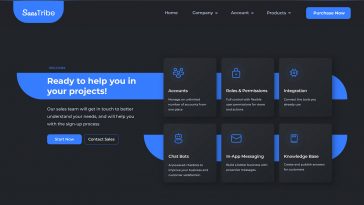 Saas Tribe Free XD Website Template