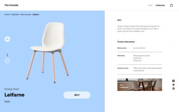 Ecommerce Furniture Store Website Design XD file