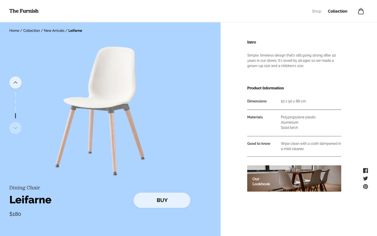 Ecommerce Furniture Store Website Design XD File