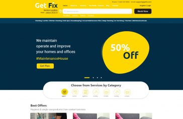 Cleaning Service Adobe XD Website Template