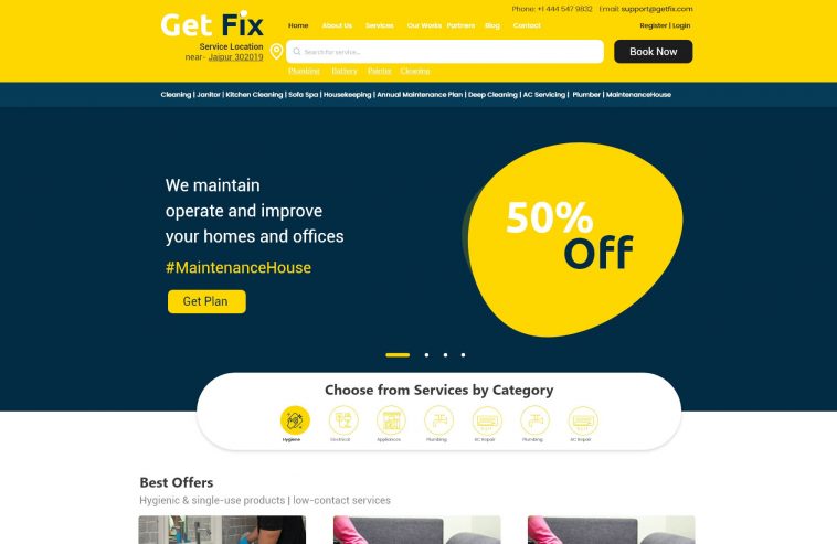Cleaning Service Adobe XD Website Template