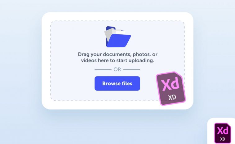 Drag and Drop Upload XD Animation Template