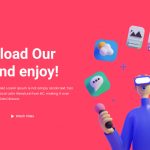 Free Mobile App Landing Page Web XD Template