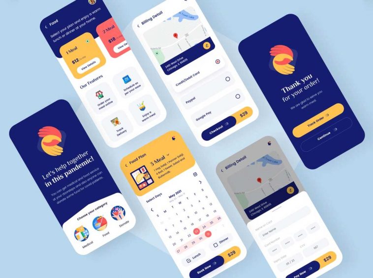 Fundraising Charity App XD Design Template