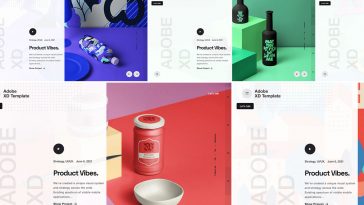 Creative Product Page XD Concept Template Collection