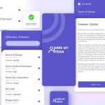 Mobile Hire Team Job App Design XD Concept