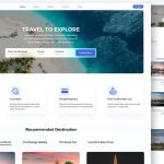 New Travel Website Template Adobe XD