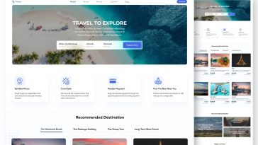 New Travel Website Template Adobe XD
