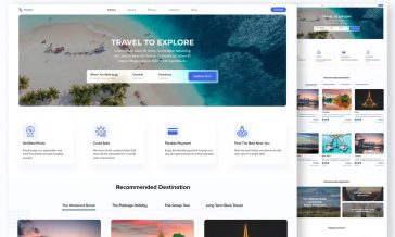 New Travel Website Template Adobe XD