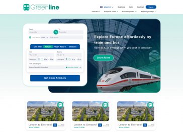 Online Train Ticket Booking Service XD Website Template