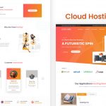 Cloud Hosting Website Template for Adobe XD