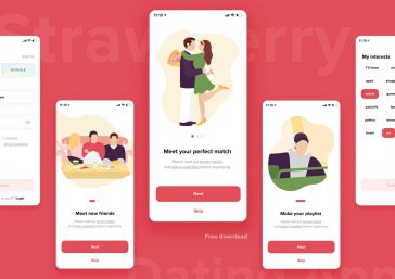 Free Dating App XD Template