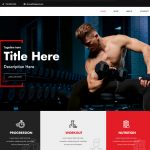 Free Gym Fitness Website Template for XD